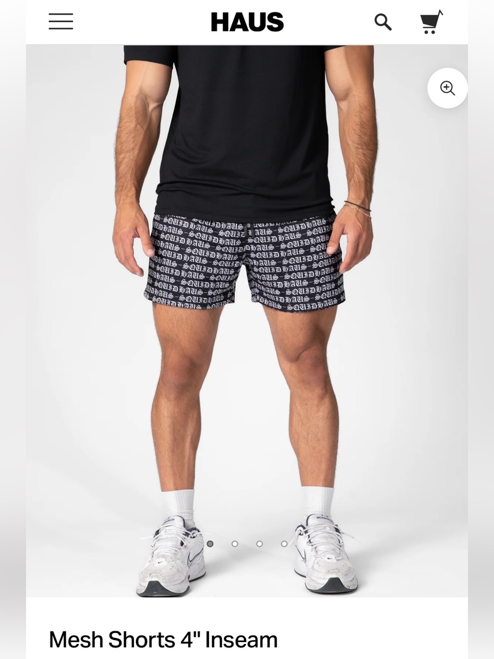 Mesh Shorts 4" Inseam - Black